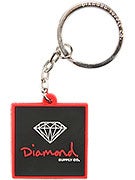 Diamond Rubber OG Sign Key Chain  Red/Black