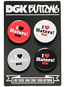 DGK Button 4-Pack  Haters