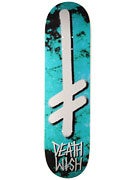 Deathwish Gang Logo Teal/Black Marble Deck 8.125 x 31.5