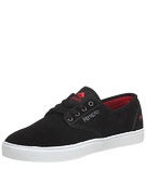 Emerica Leo Laced Shoes  Black/Dark Grey/Red