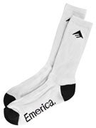 Emerica Pure Crew Socks White/Black