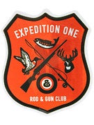 Expedition One Rod & Gun Sticker  Orange