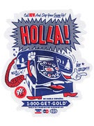 Gold Wheels Holla Sticker