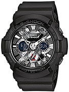 G-Shock GA-201-1A Watch  Black w/ Metallic