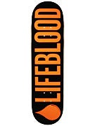 Lifeblood Logo Orange/Black Deck  8.25 x 32