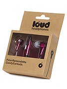 Loud Headphones Peter Ramondetta Earbuds  Red/Black