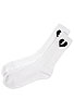 Mystery Heart Crew Socks White