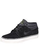 Nike SB Janoski Mid Shoes  Black/Electric Yellow