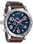 Nixon 51-30 Chrono Leather Watch  Navy/Brown