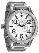 Nixon The 51-30 Watch  Sanded Steel/White