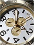 Nixon The 51-30 Chrono Watch  Champagne Gold/Silver