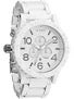 Nixon The 51-30 Chrono Watch  All White/Silver