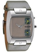 Nixon The Banks Leather Watch Gray