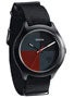 Nixon The Quad Watch  All Black/Dark Red Nylon