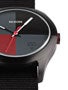 Nixon The Quad Watch  All Black/Dark Red Nylon