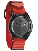 Nixon The Quad Watch  Neon Orange Nylon