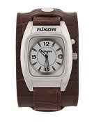 Nixon The Rocker Watch Silver/Brown Croc