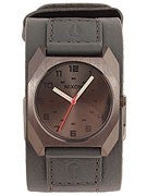 Nixon The Scout Leather Watch Gunmetal