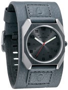 Nixon The Scout Leather Watch Silver