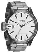 Nixon The Chronicle SS Watch  Sanded Steel/White