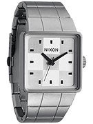 Nixon The Quatro Watch  Sanded Steel/White