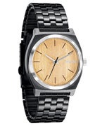 Nixon The Time Teller Watch  All Black/Lt Wood