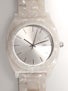 Nixon The Time Teller Acetate Watch  White Granite
