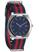 Nixon The Time Teller Watch  Navy/Red Nylon