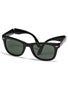 Ray Ban Folding Wayfarer  Black/Crys Green Lens/G-15XLT