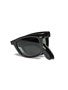 Ray Ban Folding Wayfarer  Black/Crys Green Lens/G-15XLT