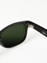 Ray Ban New Wayfarer  Black/Crystal Green Lens/52mm