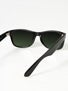 Ray Ban New Wayfarer  Black/Crystal Green Lens/52mm