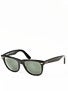Ray Ban Original Wayfarer  Black/Crystal Green Lens/54