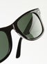 Ray Ban Original Wayfarer  Black/Polar Green Lens/50mm