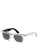 Ray Ban Original Wayfarer  White/Black/Green Lens/50mm