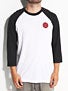 RVCA Circle Logo Inverse 3/4 Sleeve Raglan Shirt