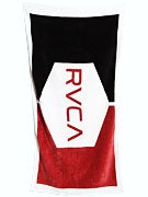 RVCA Flat Out Beach Towel  Black/Red/BKR