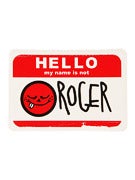Roger Hello My Name Is... Sticker