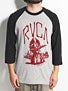 RVCA Shooting Hula 3/4 Sleeve Raglan Shirt