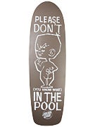Santa Cruz No P In The Pool Grey Deck  9.5 x 32.5