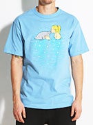 Skate Mental Girl Kissing Dolphin T-Shirt