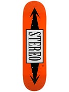 Stereo Arrows Standard Orange Deck  8.375 x 32