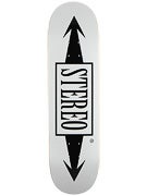 Stereo Arrows Standard White Deck  8.25 x 32.25