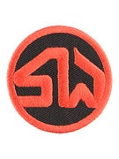 Skate Warehouse Dot Embroidered Patch  Black/Red