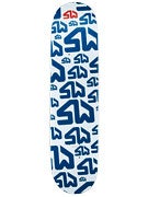 Skate Warehouse Wht/Blue Fade Deck 8.25x32