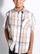 Volcom Ex Factor Plaid S/S Kids Woven Shirt