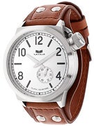 Vestal Canteen Watch  Brown/Silver/Silver/Cuff