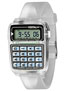 Vestal Data Mat Watch  Clear/Clear/Black