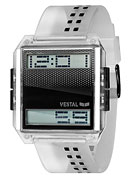 Vestal Digichord Watch  Clear/Clear/Black