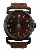 Vestal Observer Watch Brown Grain